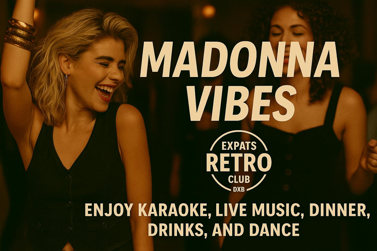 Blonde woman dancing to Madonna hits at expat club in Dubai